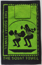 Load image into Gallery viewer, Lime Green Squat Towel (Padded)