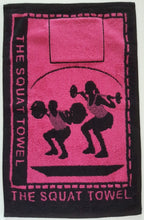 Load image into Gallery viewer, Hot Pink Squat Towel (Padded Plus)