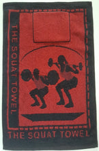 Load image into Gallery viewer, Red Squat Towel (Padded Plus)