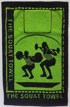 Load image into Gallery viewer, Lime Green Squat Towel (Padded Plus)