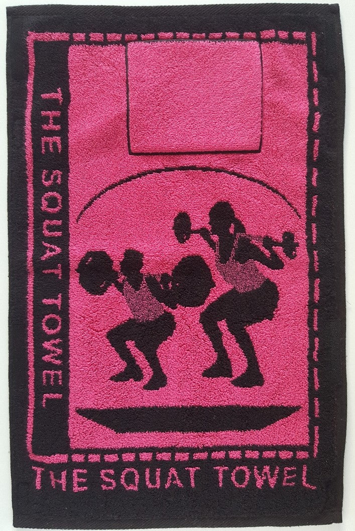 Hot Pink Squat Towel (Padded)