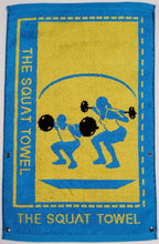 Load image into Gallery viewer, Blue &amp; Gold Squat Towel (Snaps)